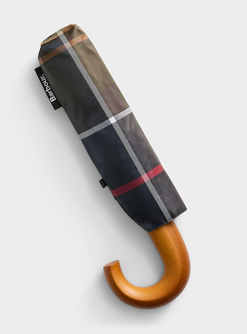 Compact tartan umbrella product image 2