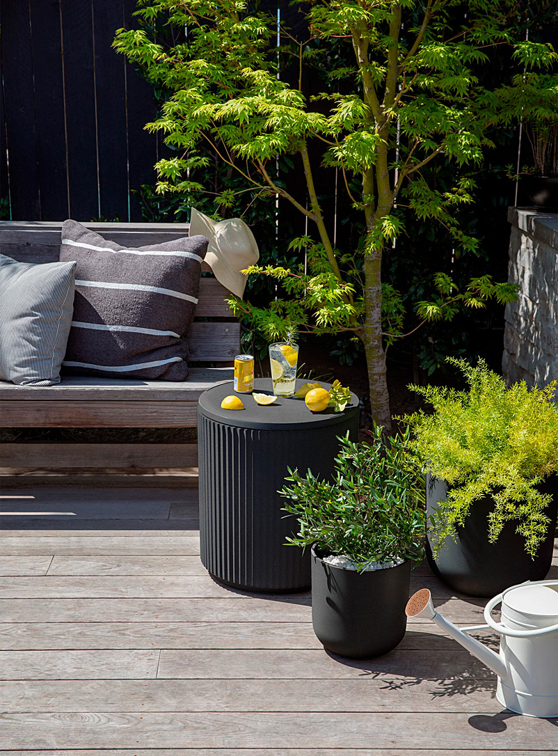 Grooved side table cooler product image (primary)