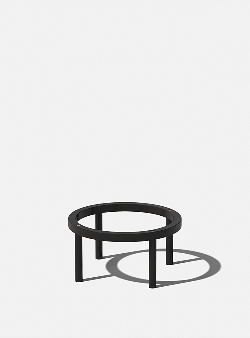 Black base grooved planter 14.75 in at the opening product image 3