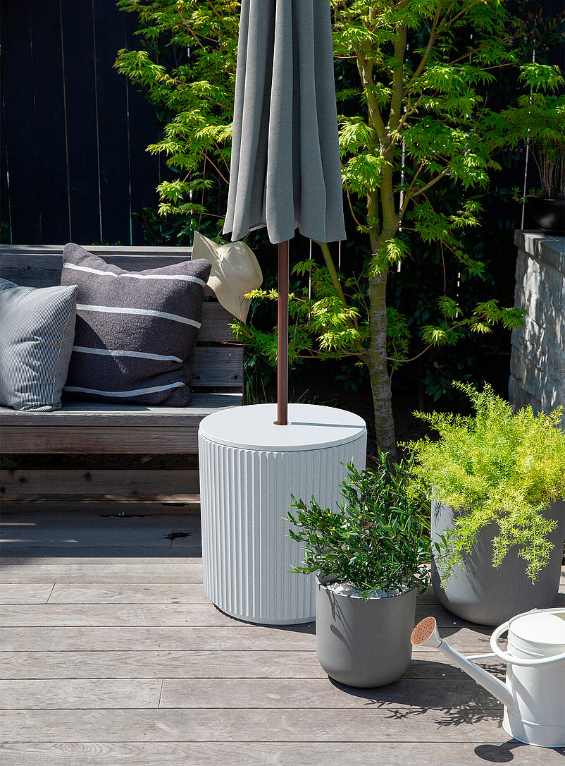 Demi Grooved Umbrella Side Table