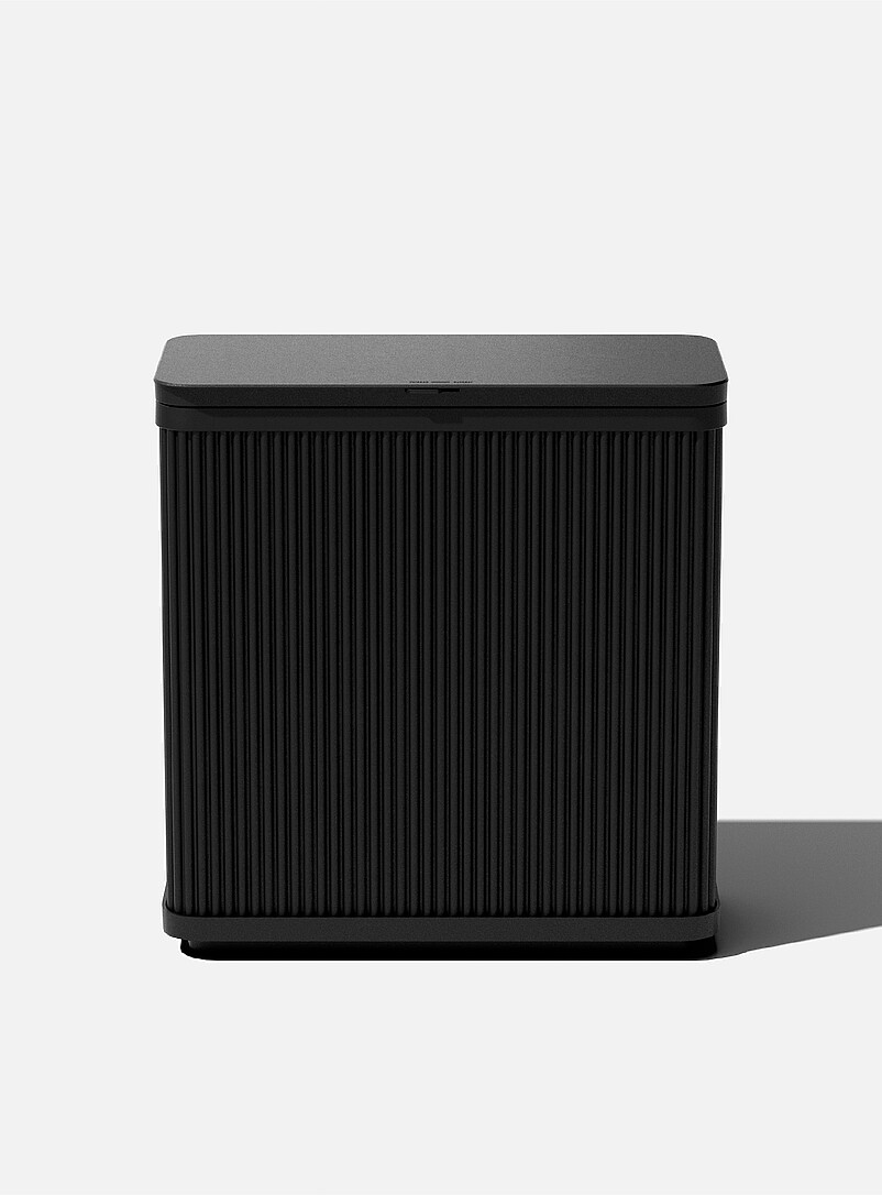 Tambour fluted outdoor trash can product image 2