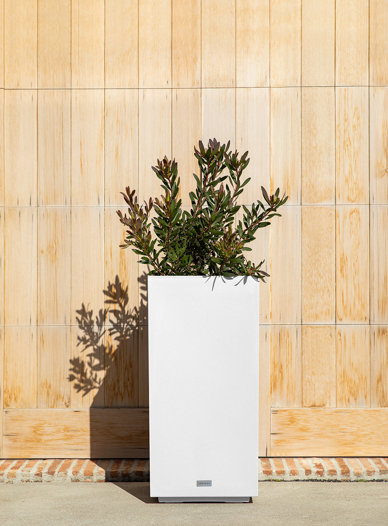 Veradek Tall Urban Pedestal Planter In White