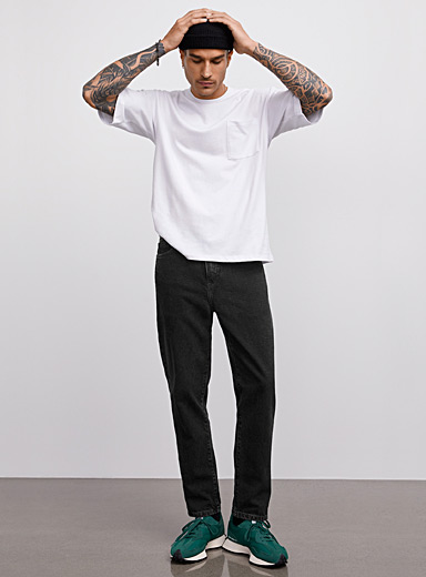 Le 31 Black Dark recycled cotton jean Seoul fit - Tapered for men