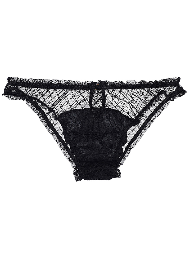 Le Petit Trou Black Lis Brazilian panty for women