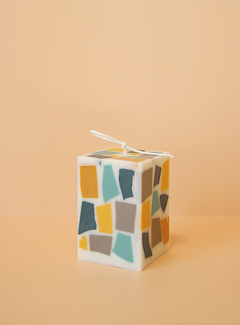 Candologie Assorted Terrazzo cube scented candle