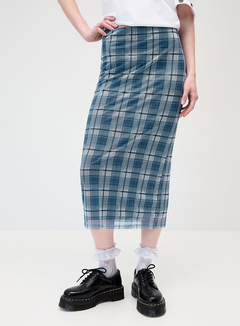 Twik Polka dots Patterned mesh midi skirt for women