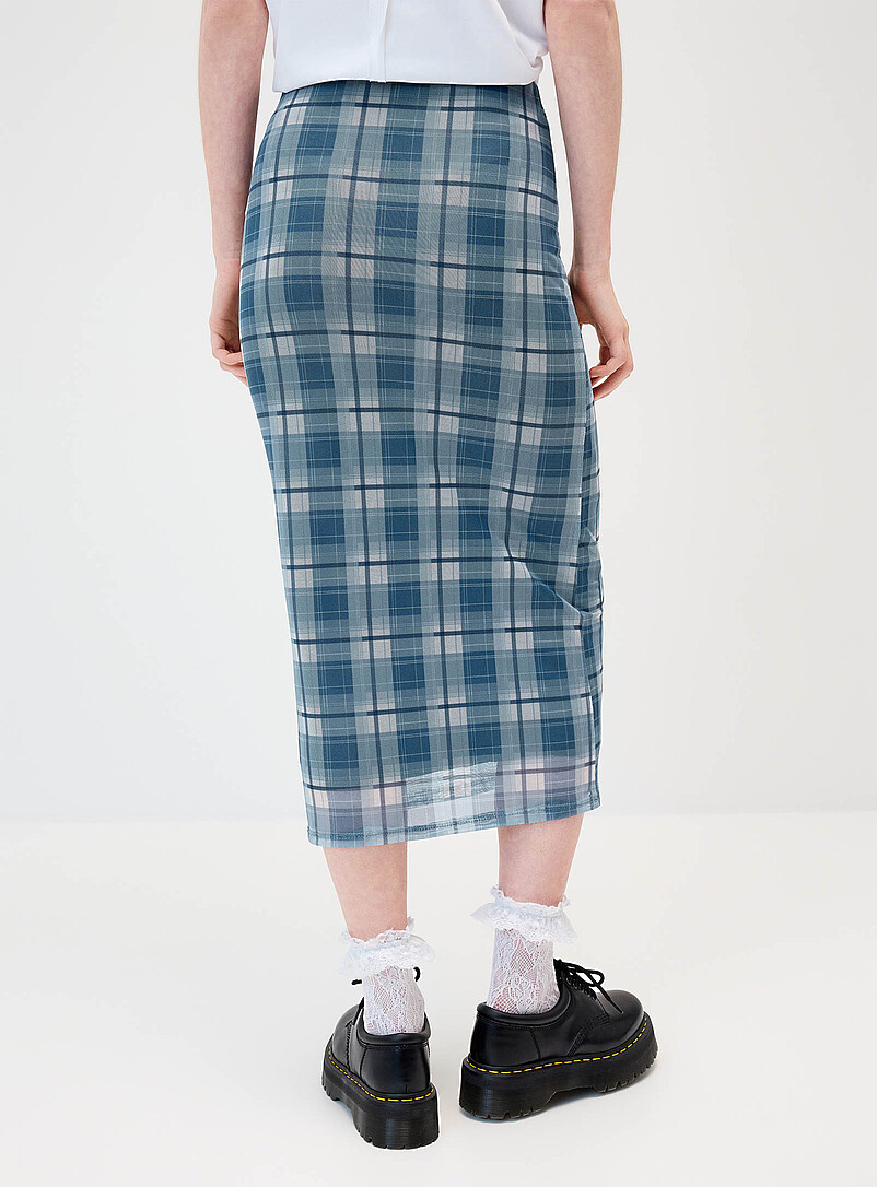Twik Polka dots Patterned mesh midi skirt for women