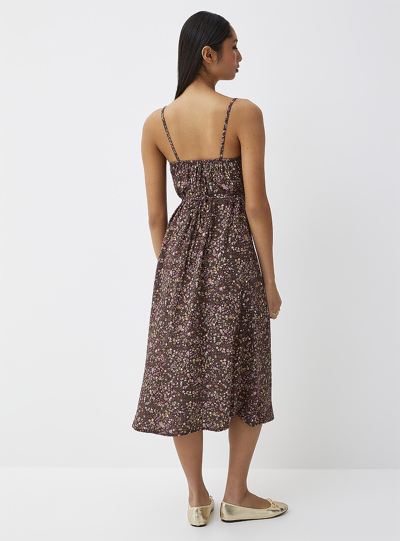 Twik: La robe florale lis&eacute;r&eacute; dentelle Bleu &agrave; motifs pour femme