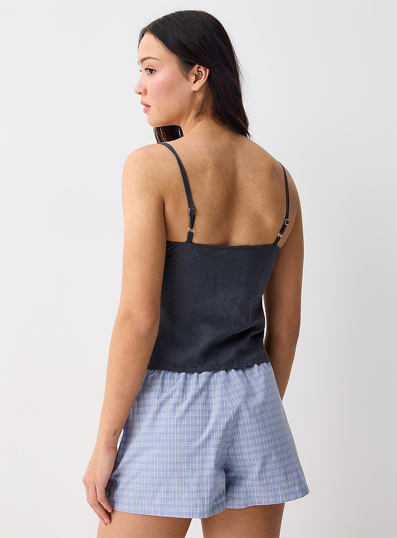 Embroidered lace and linen cami | Twik | | Simons