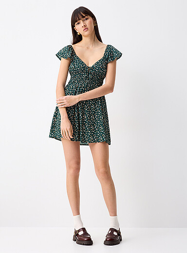Floral bows short dress