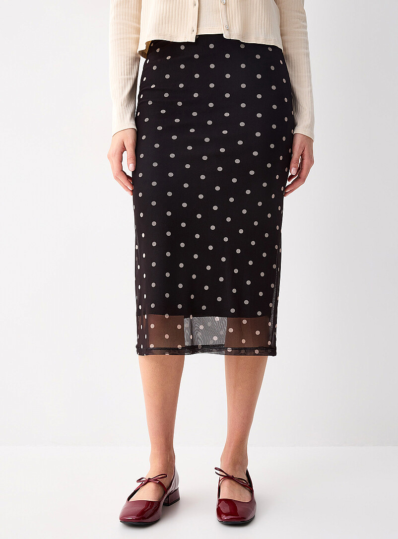 Patterned mesh midi skirt product image 2