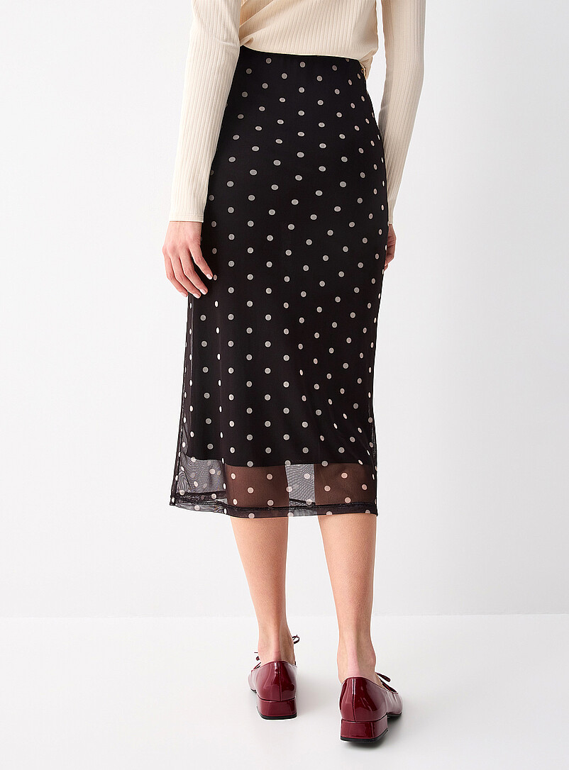 Patterned mesh midi skirt product image 3