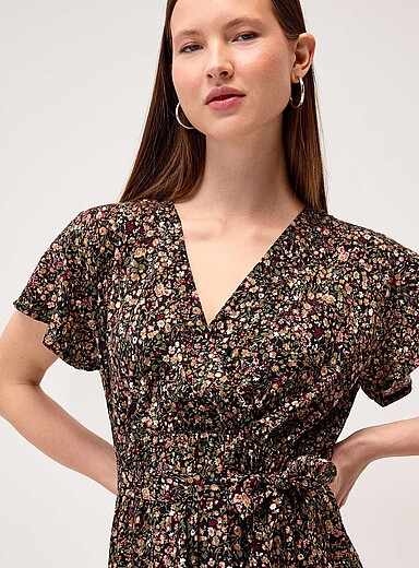 Printed wraparound maxi dress product image 3