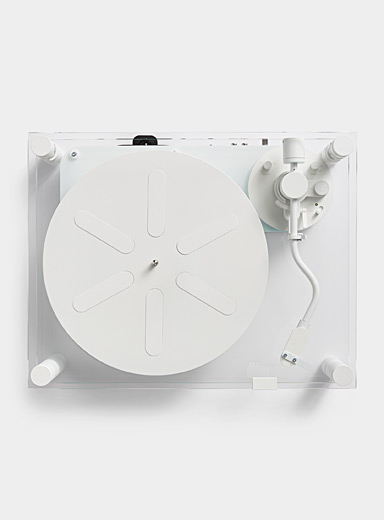 Le tourne-disque transparent blanc