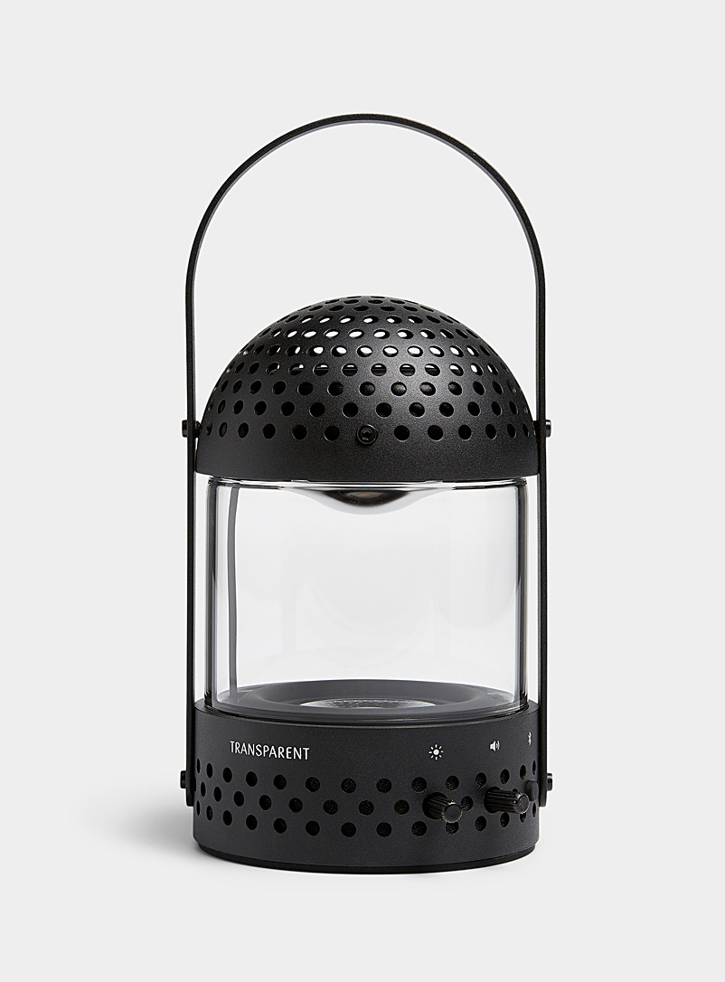 Transparent Black Black lantern speaker for men