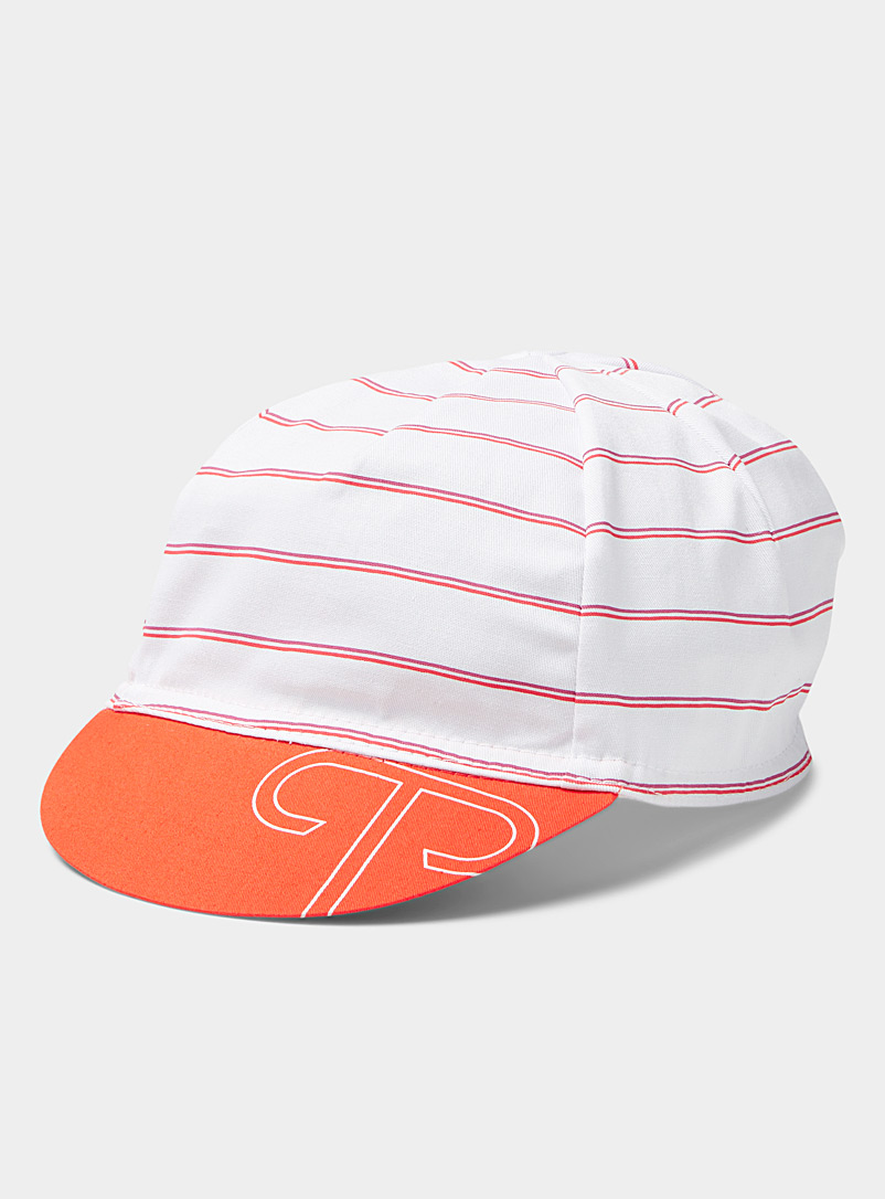 Peppermint Patterned White Cycling cap for women