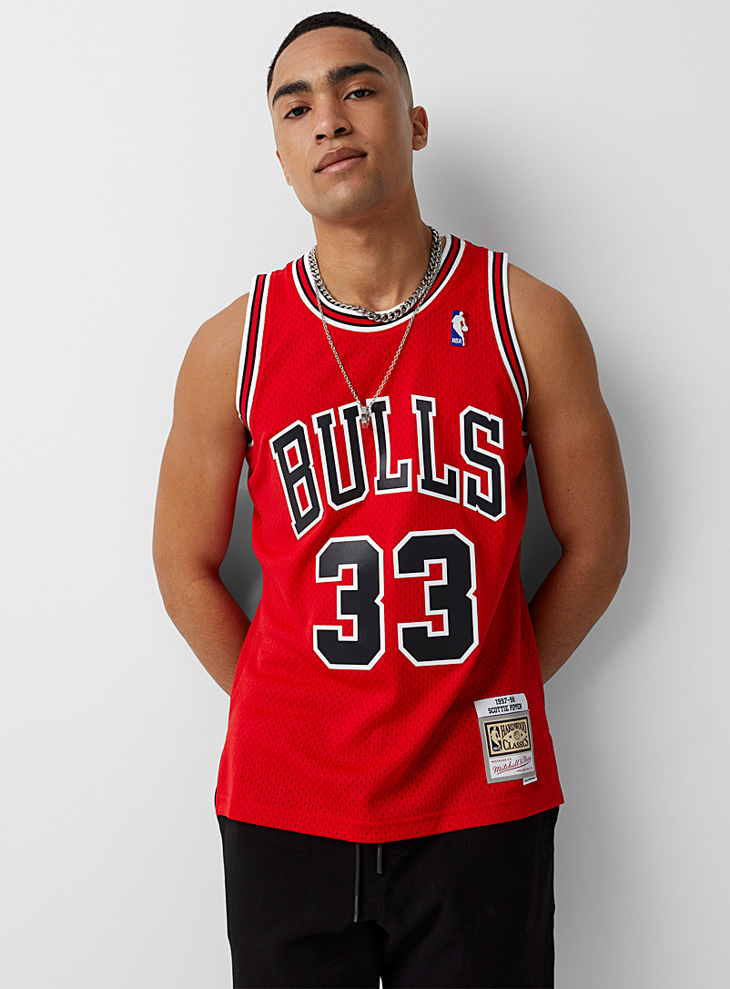 Mitchell & Ness Red Pippen 33 basketball tank for men