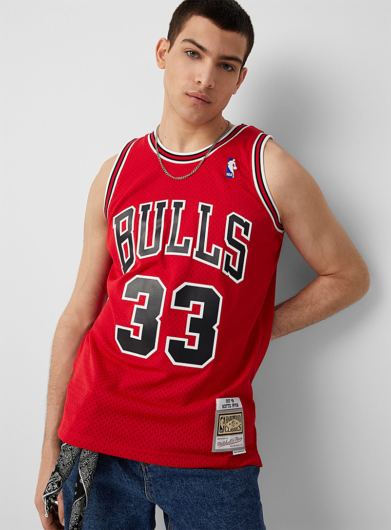 Mitchell & Ness: La camisole basketball Pippen 33 Rouge pour homme