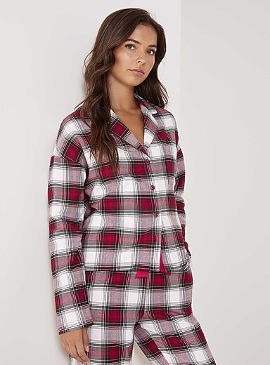 TRENDYOL Damen Pyjama-Set Im Checkerboard-Muster – Gestrickt, Aus Baumwolle & Elasthan