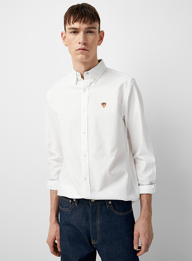 Gant White Oxford coat-of-arms shirt Comfort fit for men