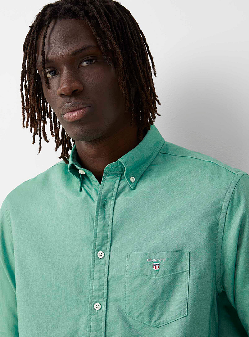 GANT: La chemise oxford GANT Coupe confort Vert pour homme
