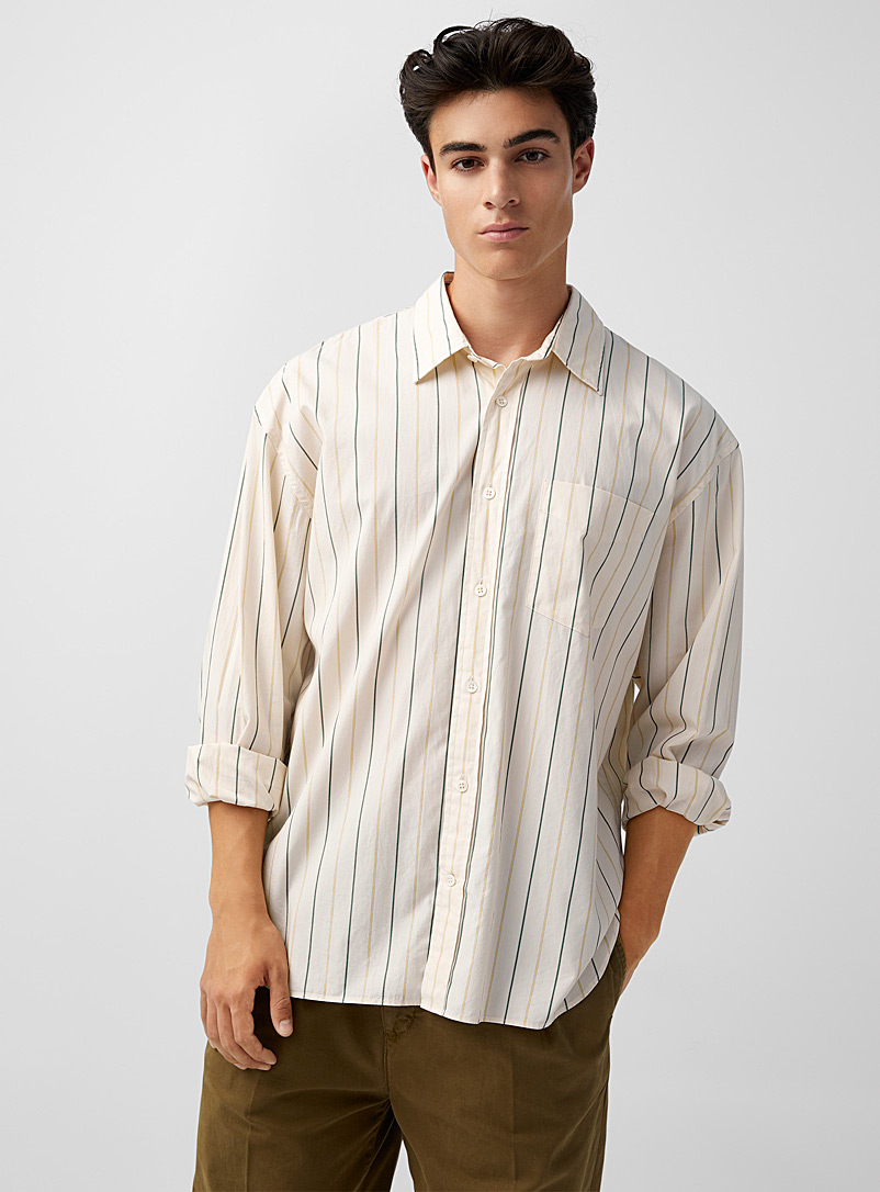 GANT: La chemise fines rayures Sable pour homme