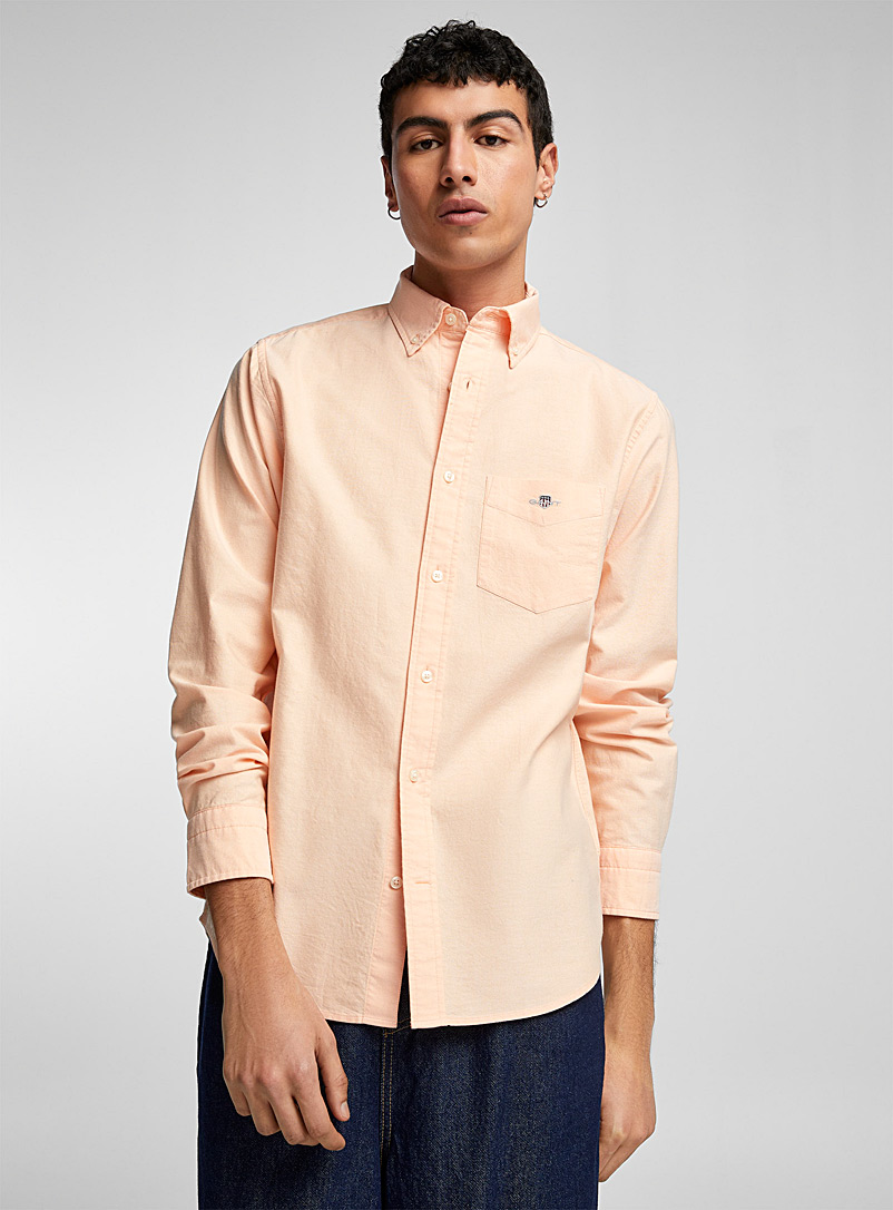 GANT: La chemise oxford logo armoiries Orange pâle pour homme