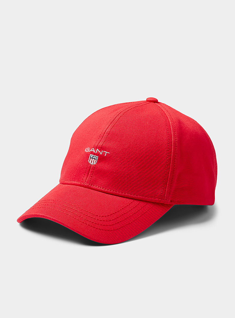 GANT Red Embroidered emblem cap for men