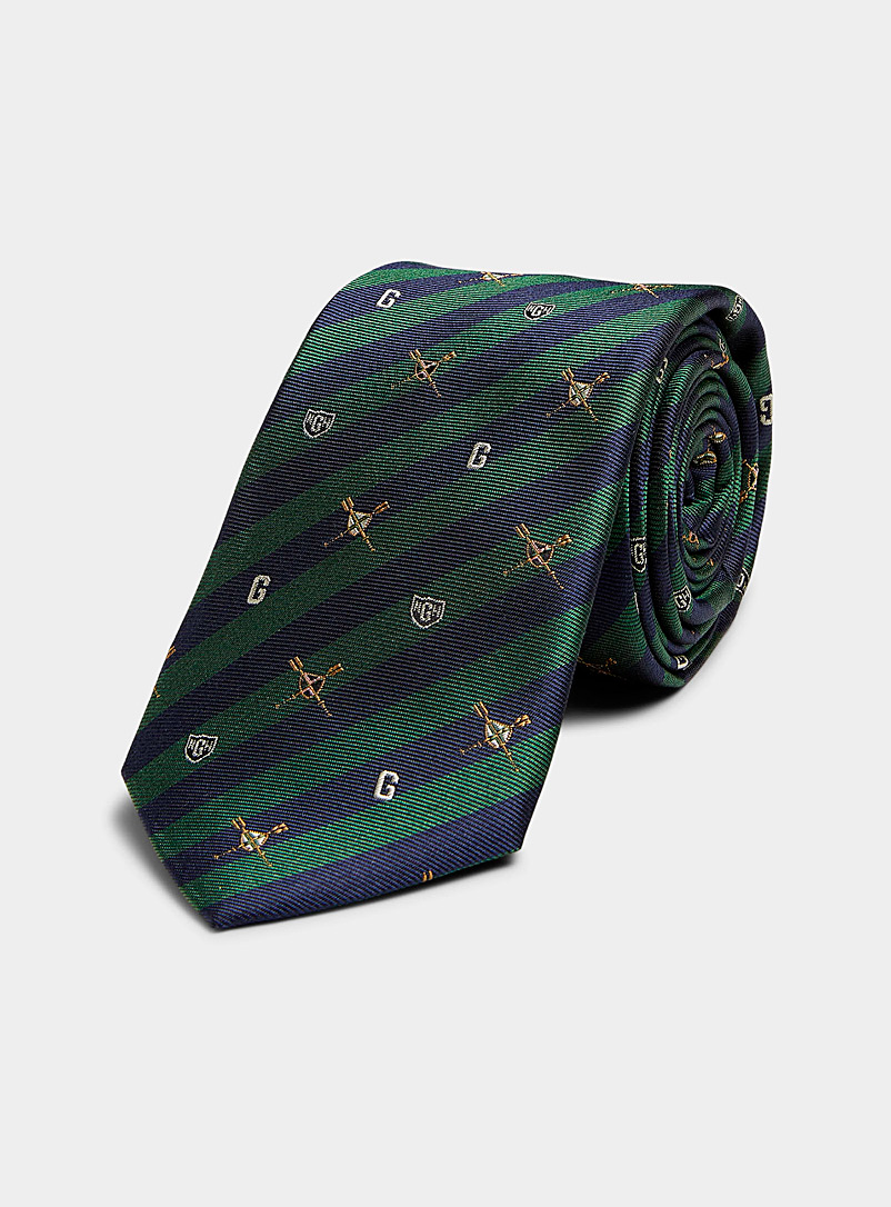 GANT: La cravate armoiries à pagaies Vert pour homme