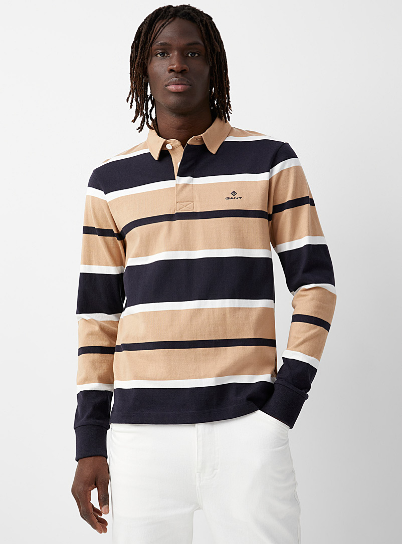 GANT Fawn Tricolour rugby polo for men