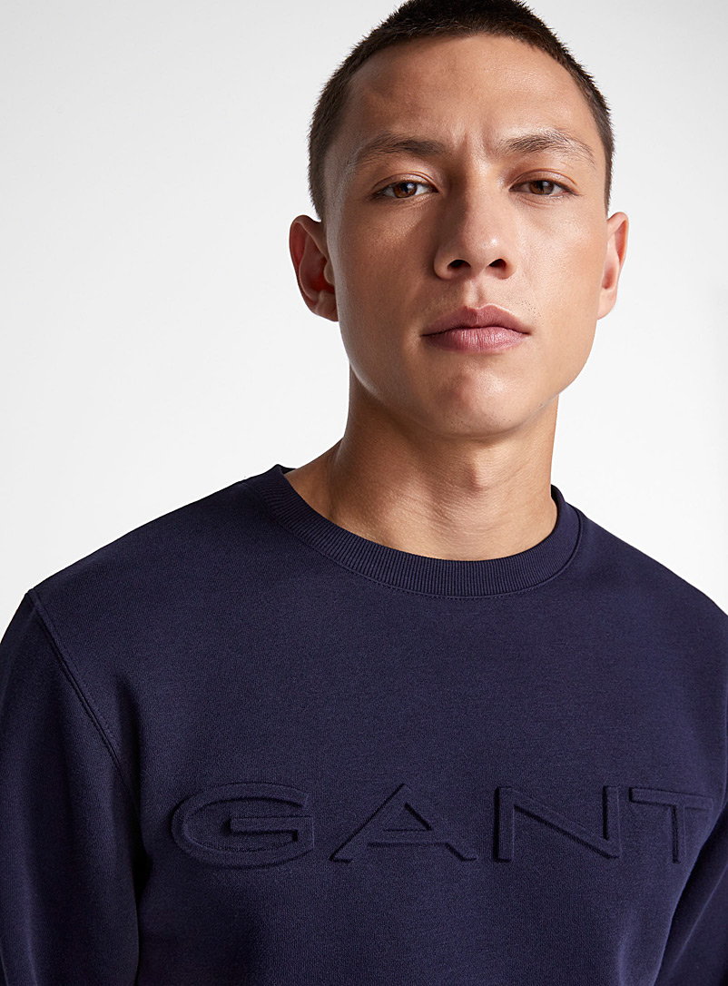 Embossed logo sweatshirt | GANT | Shop Men's Long Sleeve T-Shirts ...