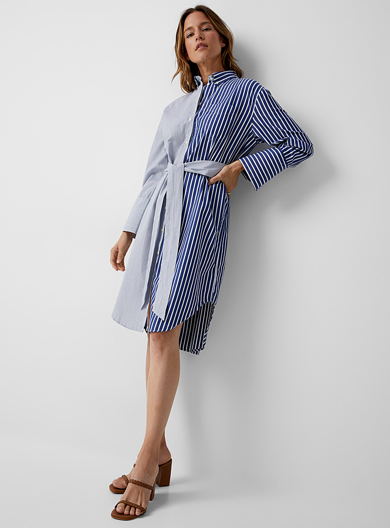 GANT: La robe chemise blocs rayés Bleu pour femme