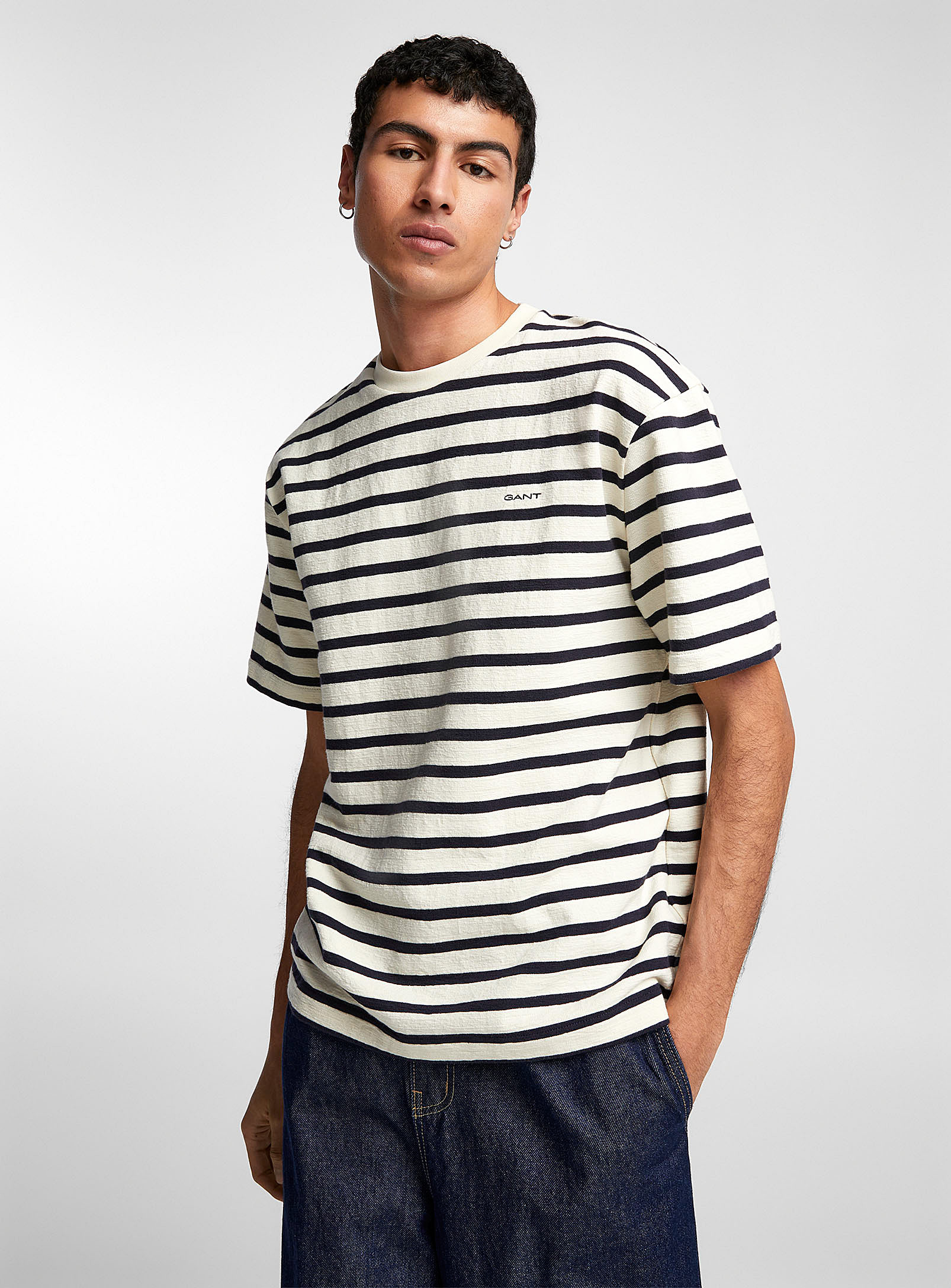 GANT - Le t-shirt rayures nautiques tricot texturé