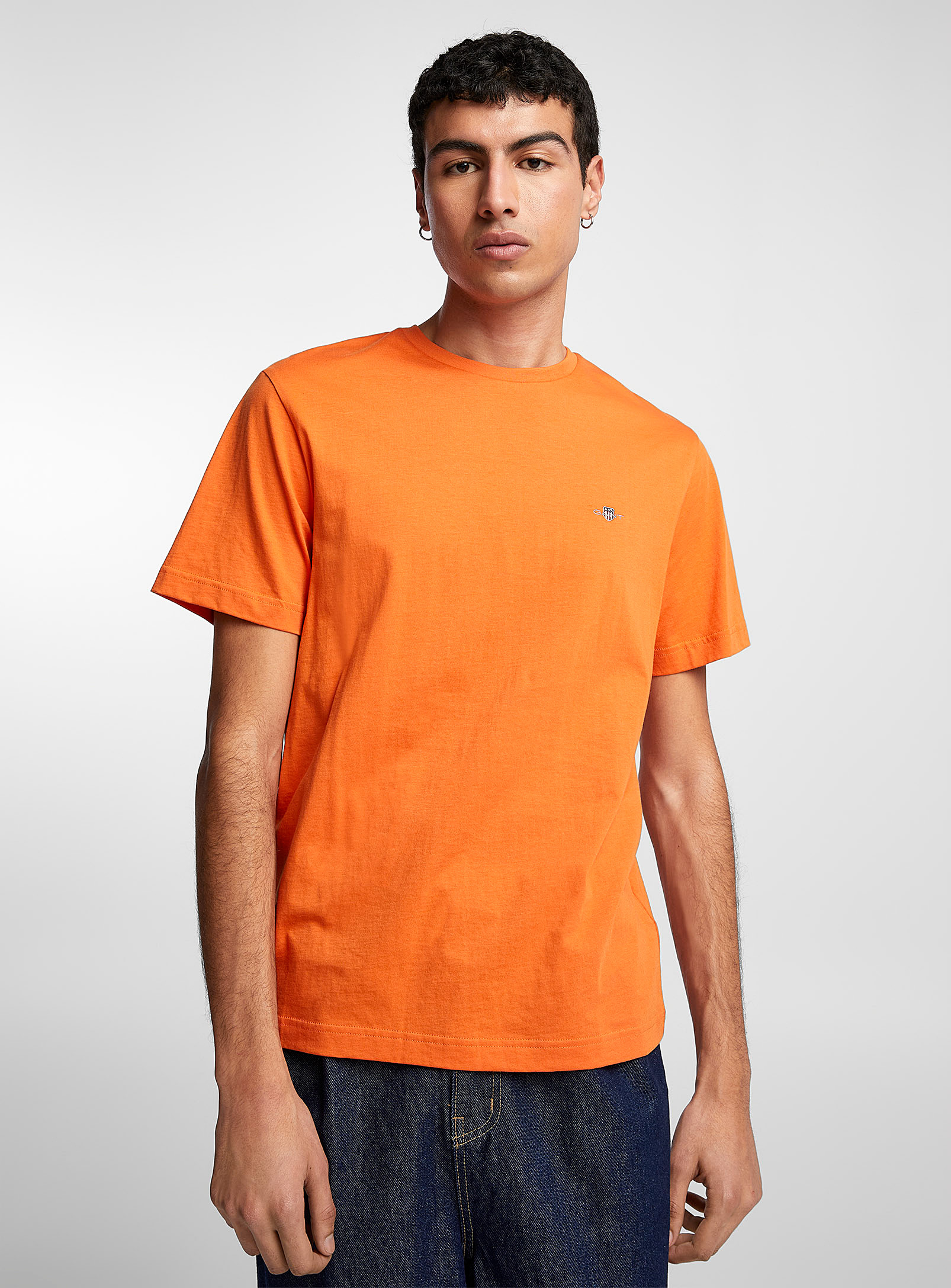 Gant Signature Crest T-shirt In Orange