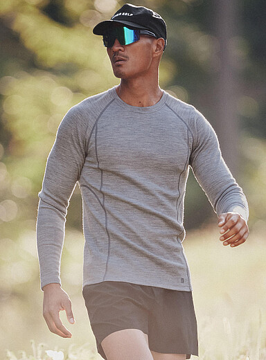 Responsible merino wool crew-neck top