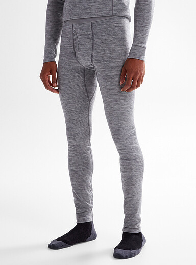 I.FIV5: Le legging thermique m&eacute;rinos responsable Gris pour homme