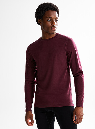 I.FIV5: Le t-shirt col rond m&eacute;rinos responsable Bourgogne pour homme