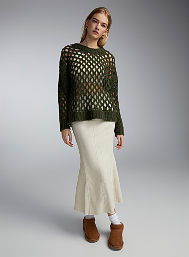 Corduroy peplum skirt | Twik | Women's Maxi Skirts & Long Skirts | Simons