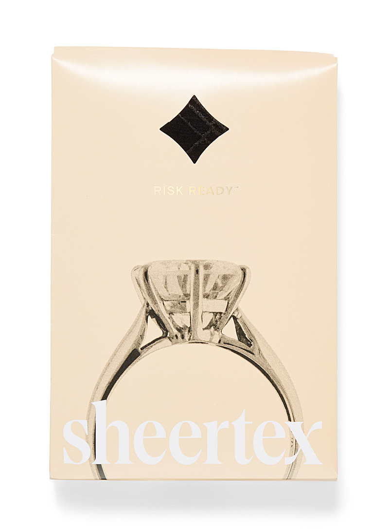 Sheertex: Le bas semi-opaque à motif argyle Noir pour femme