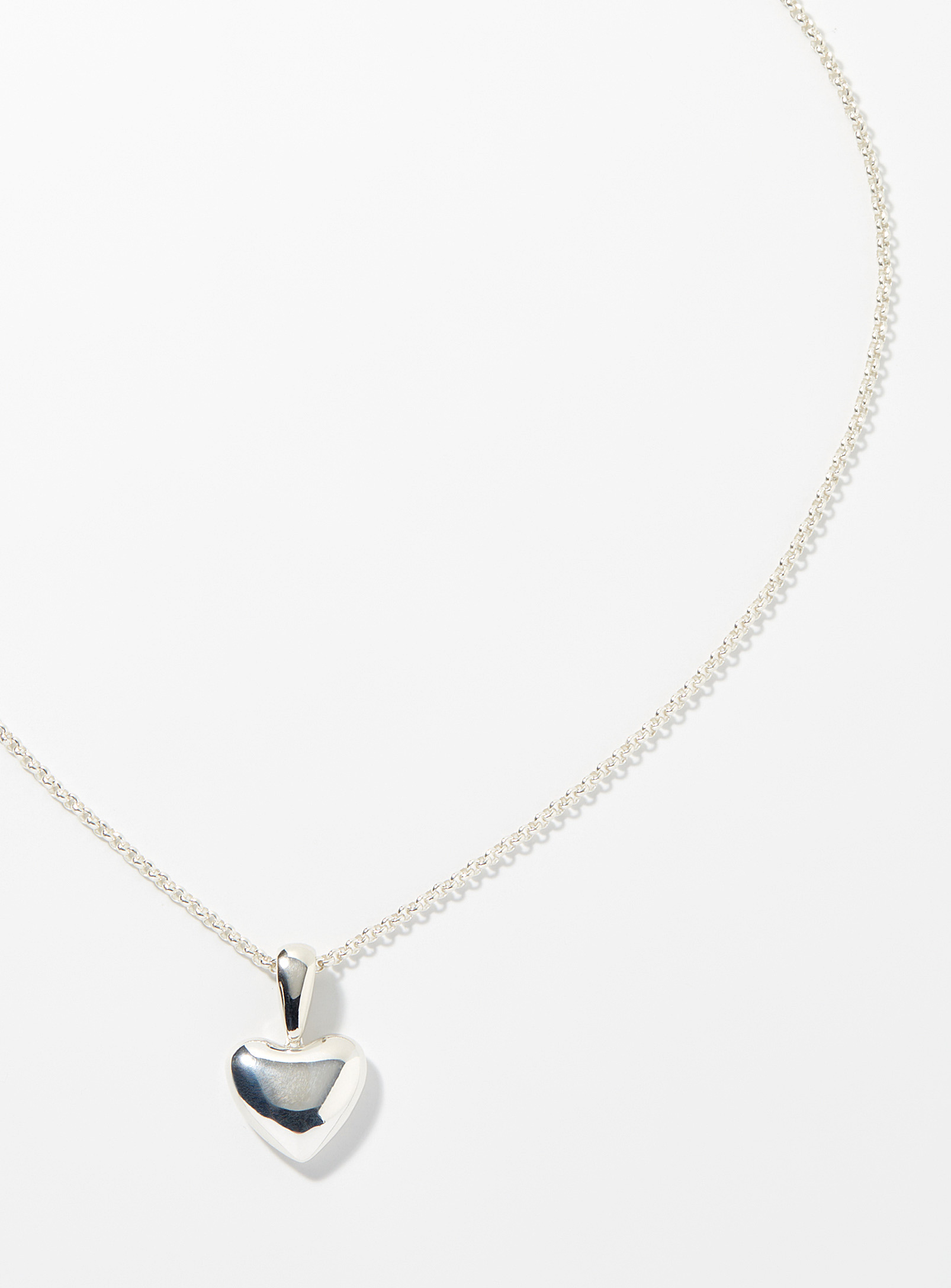 Annika Inez Gorgeous Heart Chain In Silver