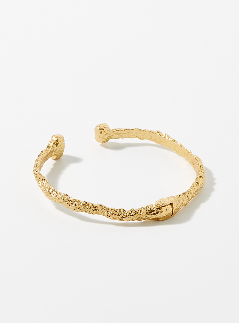 Pacharee: Le bracelet ouvert martelé perles nacrées Assorti pour femme