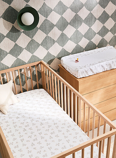 L'ensemble de base pour b&eacute;b&eacute; douce v&eacute;g&eacute;tation Drap contour et housse pour matelas &agrave; langer