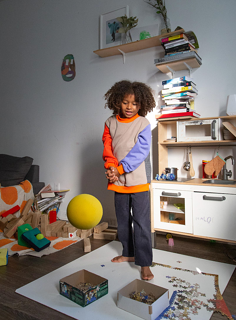 Récré Orange Playful trims sweatshirt Kids - Ages 8 to 9 years