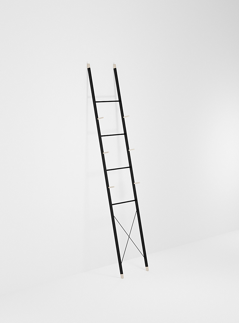 ALPHABET Black Maple and steel storage ladder