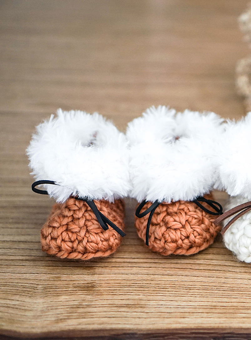 CROCHETMILIE Copper My First Moccasins slippers Kids