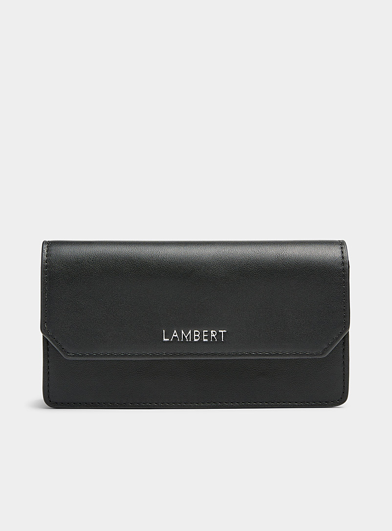 Lambert Black Layla XL flap wallet for women
