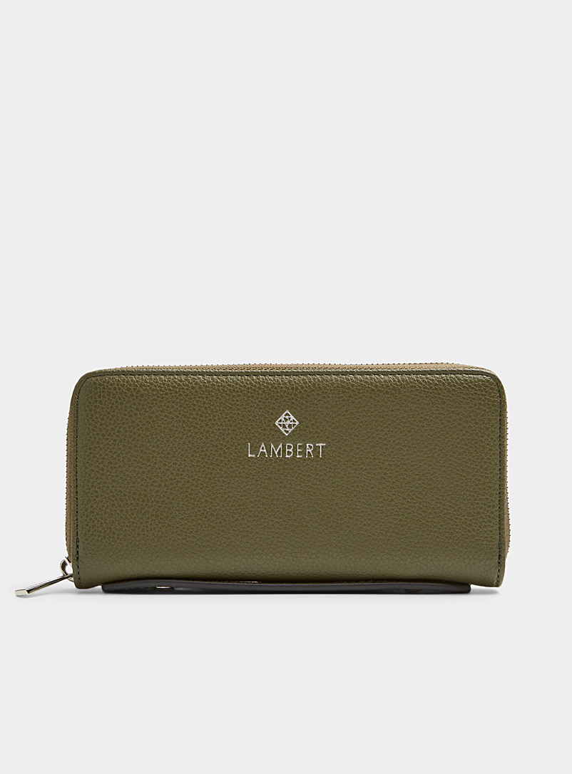 Lambert Khaki Meli zip wallet for women