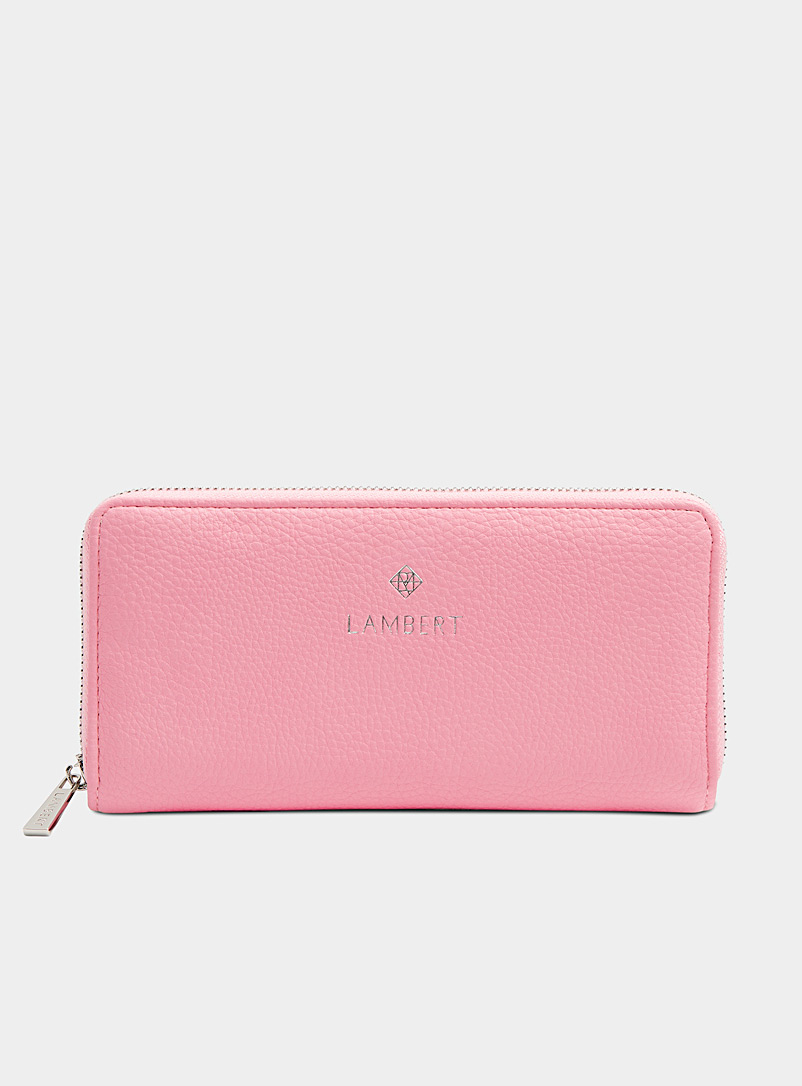 Lambert Pink Meli zip wallet for women