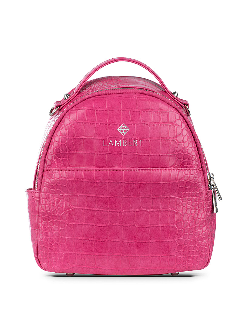 Lambert Medium Pink Charlie small backpack for women