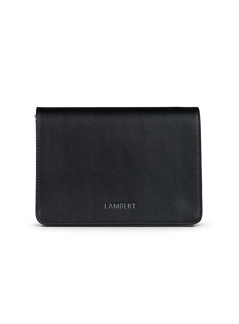 Lambert: Le sac bandoulière 3 compartiments Scarlette Noir pour femme
